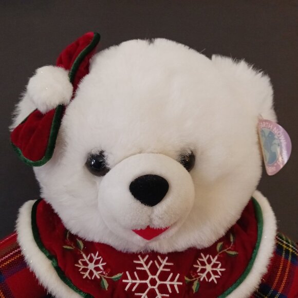 Vintage 2008 Dan Dee Snowflake Teddy 19" Teddy Bear Girl Plush Christmas Dress - Picture 4 of 11